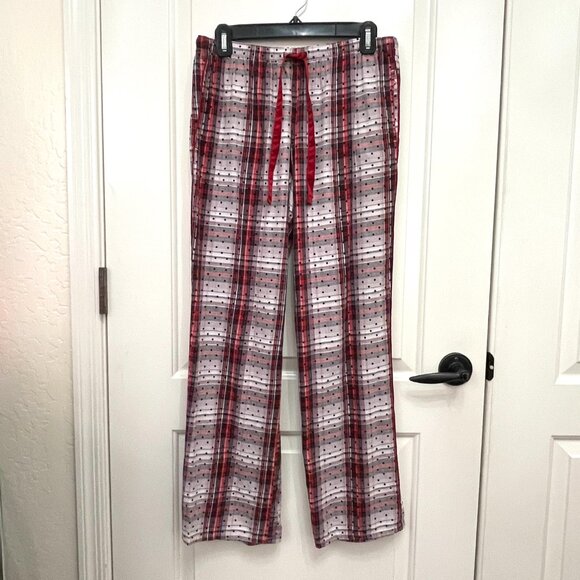 Victoria's Secret Other - Victoria's Secret Pajama Lounge Pants Lightweight Flannel Plaid Swiss Dot XS